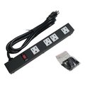 E-Dustry e-dustry EPS-1046 12 in. 4 Outlet Metal Power Strip EPS-1046